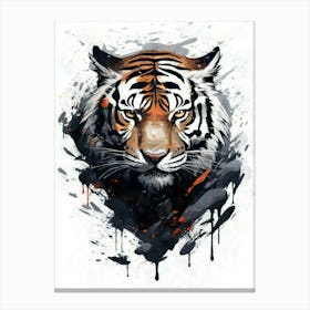 Aesthetic Abstract Watercolor Tiger Canvas Print