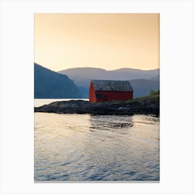 Boathouse On The Shore Canvas Print