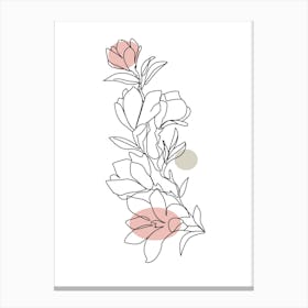 Magnolia Flower Canvas Print