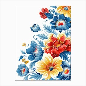 Russian Floral Wallpaper Canvas Print