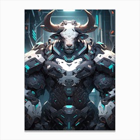 Futuristic Bull Canvas Print