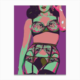 Abstract Geometric Sexy Woman (50) 1 Canvas Print
