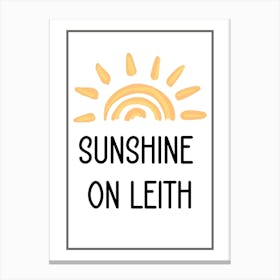 Sunshine On Leith Canvas Print