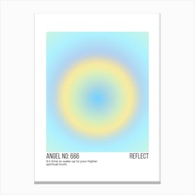 Angel Number 666 Reflect Canvas Print