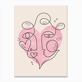 All Is Love Canvas Line Art Print