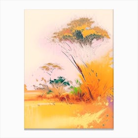 Nungwi Tanzania Watercolour Pastel Tropical Destination Canvas Print