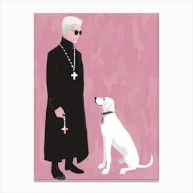 Pope And Dog 1 Canvas Print