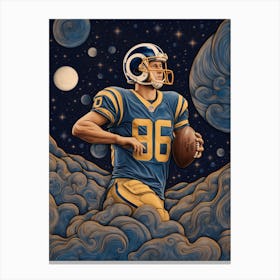 In The Realm Of Detroit Lions Players, Jared Goff Shines Like The Stars In Van Gogh S Iconic Masterpiece Canvas Print