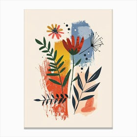 Nostalgic Lines Beneath Golden Hues Mid Century Style Canvas Print