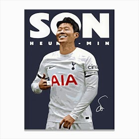 Son Heung min 1 Canvas Print