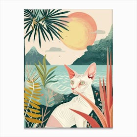 Sphynx Cat Storybook Illustration 2 Canvas Print