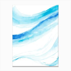 Blue Ocean Wave Watercolor Vertical Composition 73 Canvas Print