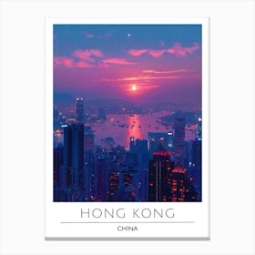 Hong Kong Cityscape Leinwandbild