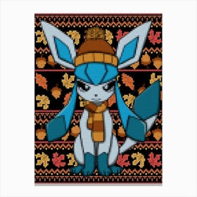 Fall Glaceon Sweater - Pokemon Autumn Canvas Print