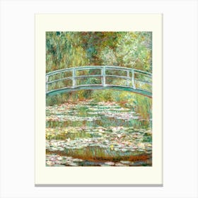 Bridge over a Pond of Water Lilies by Claude Monet Art Print Canvas Print