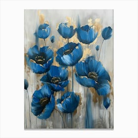 Blue Poppies 18 Canvas Print