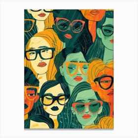 People In Glasses Canvas Print