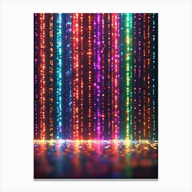 Abstract Background With Colorful Lights Canvas Print