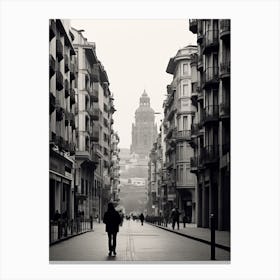 Bilbao, Spain, Black And White Analogue Photography 2 Canvas Print