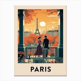Vintage Travel Poster Paris 5 Canvas Print