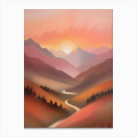 Sunset In The Mountains 92 Canvas Print