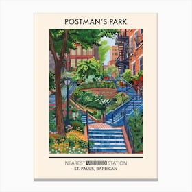 Postman S Park London Parks Garden 5 Canvas Print