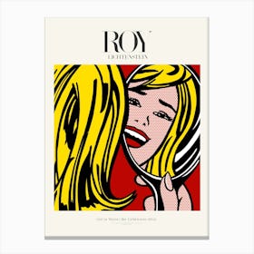 Girl In The Mirror Poster |Roy Lichtenstein 1964 Canvas Print