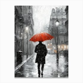 Man In The Rain 2 Canvas Print