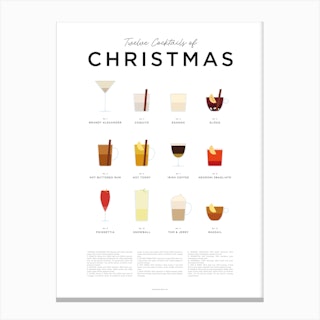 Twelve Cocktails Of Christmas Canvas Print