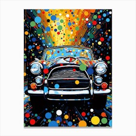 Classic Cars Dots 3 Canvas Print