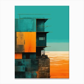 Hikkaduwa Beach Sri Lanka Abstract Orange Hues 2 Canvas Print