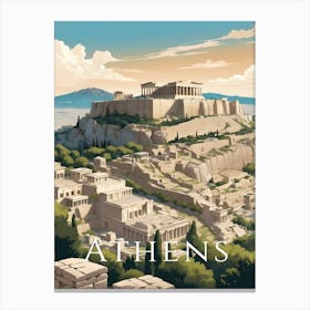 Athens Acropalis Canvas Print