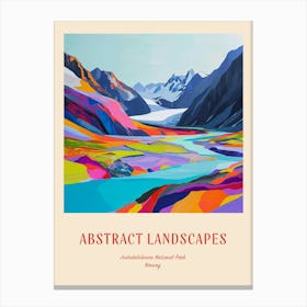 Colourful Abstract Jostedalsbreen National Park Norway 2 Poster Canvas Print