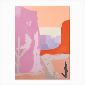 Western Desert Landscape Contemporary Abstract Illustration 2 Canvas Print