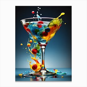 Colorful Martini Canvas Print