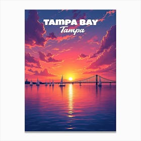 Sunset At Tampa Bay Canvas Print