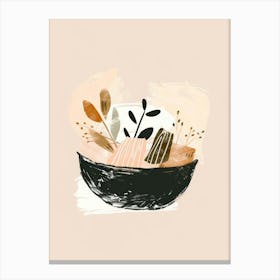 Illustration Of A Bowl Canvas Print