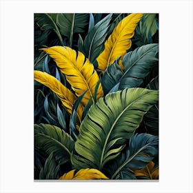 Tropical Leaves Wallpaper nature flora Canvas Print