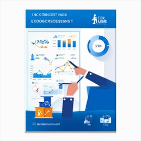 Blueprint Of Economic Progression In A Corporate Setting Iconography Representing Key Concepts Lik 2 1 Canvas Print