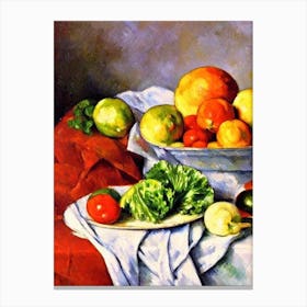 Escarole Cezanne Style vegetable Canvas Print