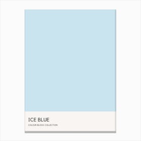 Ice Blue Colour Block Poster Canvas Print