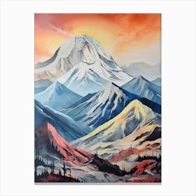 Mount Mckinley Denali Usa 5 Mountain Painting Canvas Print