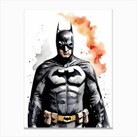 Batman Watercolor Painting (9) Canvas Print