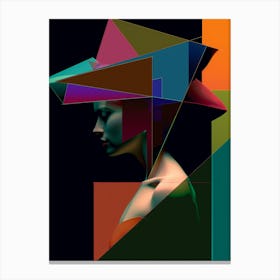 Abstract , portrait, "Cryptic Memoir" Canvas Print