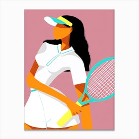 She Plays Tennis Canvas Print