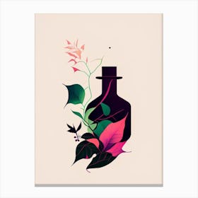 Poison Ivy Potion Minimal Line Drawing 3 Canvas Print