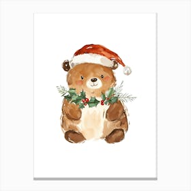 Santa Bear Canvas Print