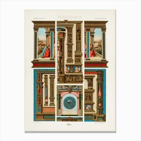 Renaissance Pattern, Albert Racine 9 Canvas Print