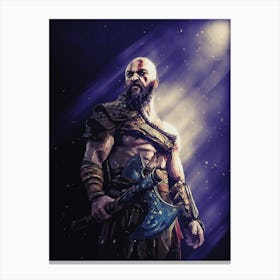 Light Of Heroes ― God Of War (Kratos) Canvas Print