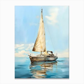 Sailboat On The Sea 1 Canvas Print